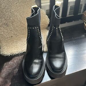 Dolce Vita leather black studded boots size 8